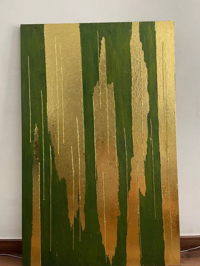 Pioggia d'Oro Acrilico Pane d'Oro