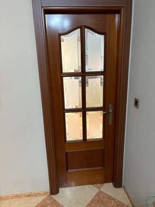Puertas de madera con cristal