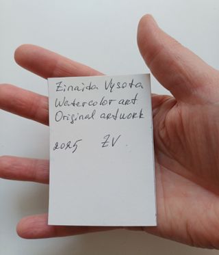 Gato Acuarela Original Arte Hecho a Mano