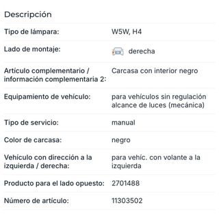 Faro Derecho Fiat Cinquecento 92-98 Iparlux