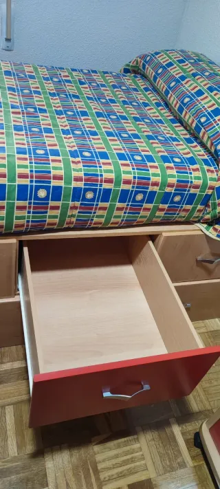 Cama nido juvenil con cajones y cama extraíble