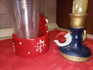 Lotto 3 decorazioni natalizie ceramica