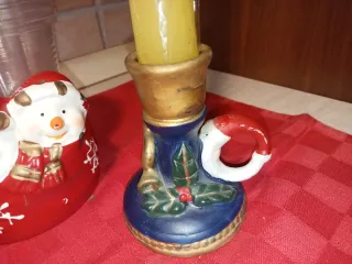 Lotto 3 decorazioni natalizie ceramica