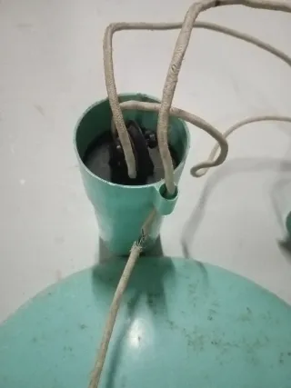 Lampadario vintage color petrolio