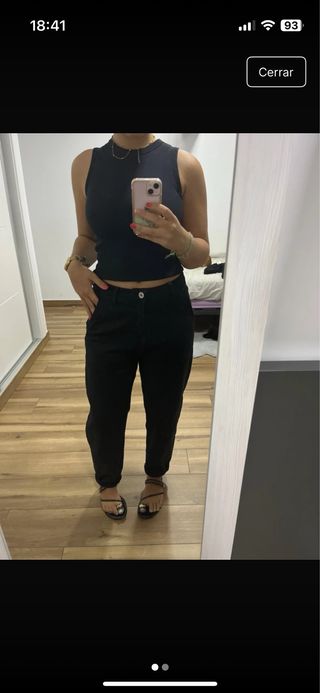 Pantalones negros de tiro alto