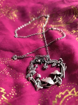 Collar Corazón Naturaleza del Bosque