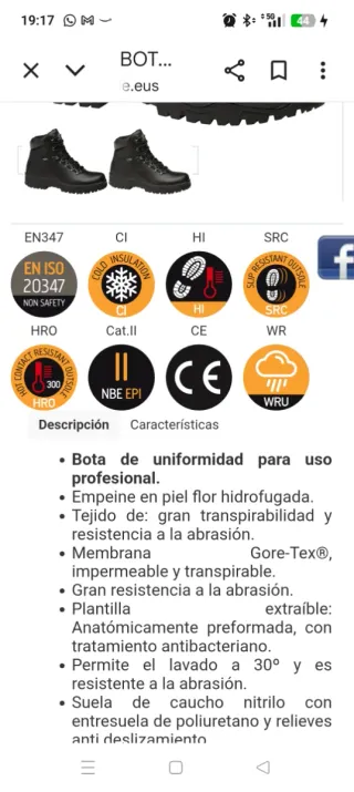 Botas FAL Forestal EN-347-1