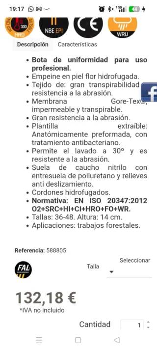 Botas FAL Forestal EN-347-1