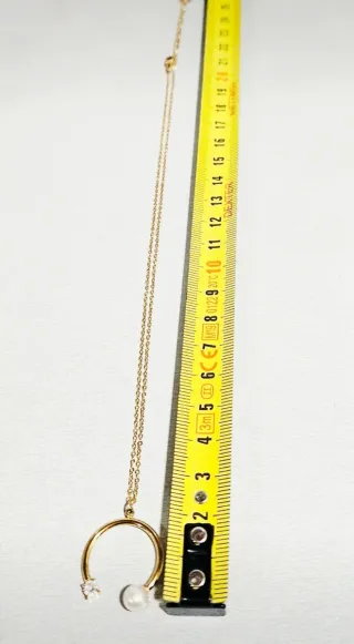 Gargantilla acero perla y circonita