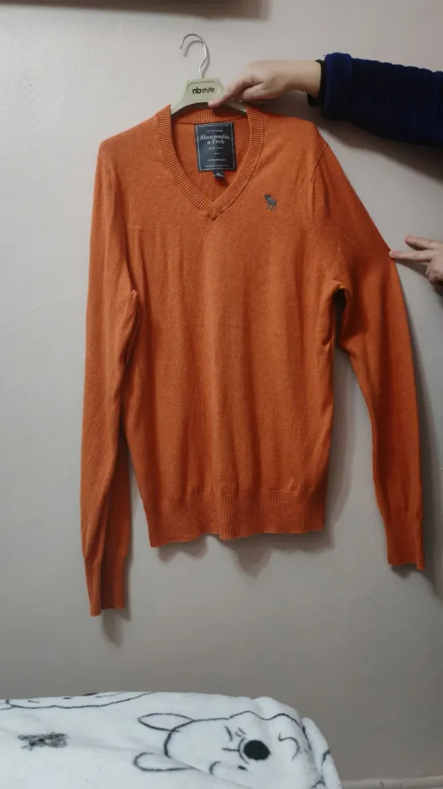 Jersey Abercrombie & Fitch Naranja XL Hombre