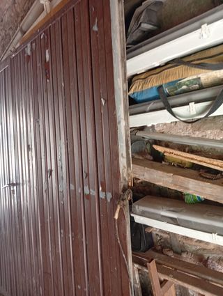 Puerta Metálica Garaje Marrón