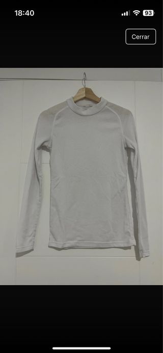 Camiseta manga larga blanca térmica