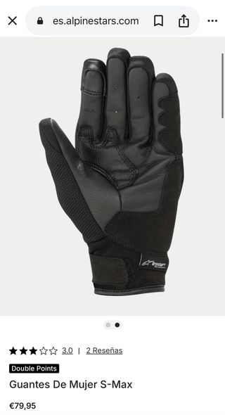 Guantes Moto Alpinestars Mujer Talla XS