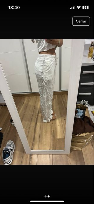 Pantalón blanco de lino