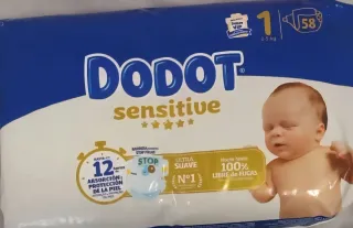 1 paquete Pañales Dodot Sensitive Talla 1 (2-5 kg