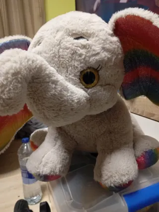Peluche Elefante Arcoíris 30cm Nuevo