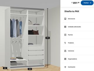 Armario PAX IKEA puertas correderas espejo