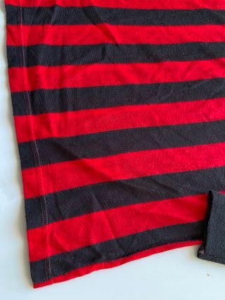 Maglia rossonera stile Milan lanetta colletto