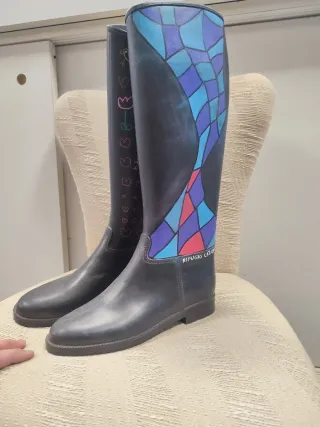 Stivali Gomma Donna Nero Multicolor