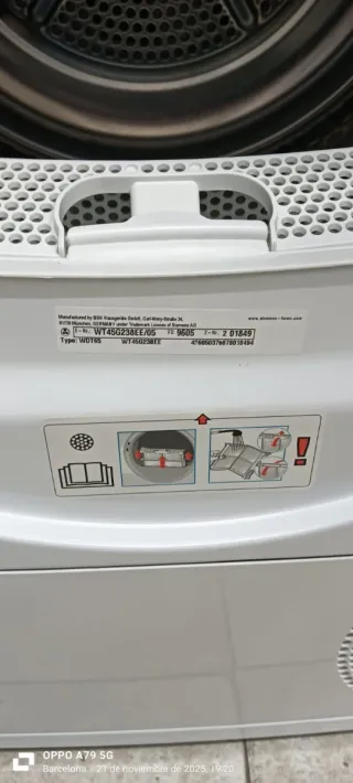 Secadora Siemens 8kg A++ Condensación