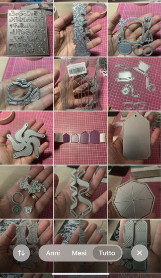 Fustelle metalliche per scrapbooking