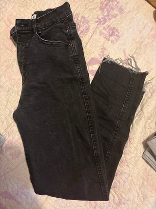 Vaqueros negros anchos talla 34