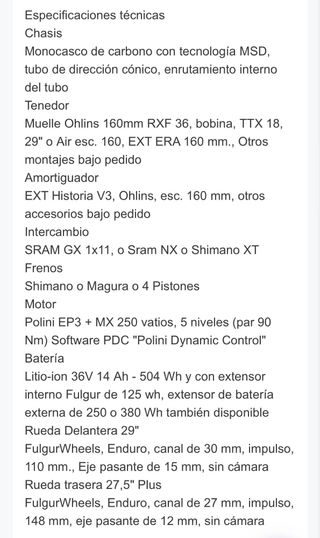 Bici Eléctrica Fulgur Mula FullCarbono 630Wh