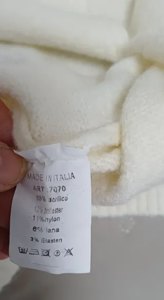 Jersey largo crema talla única