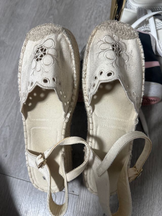Zapatillas Zara Beige/Blanco Talla 38
