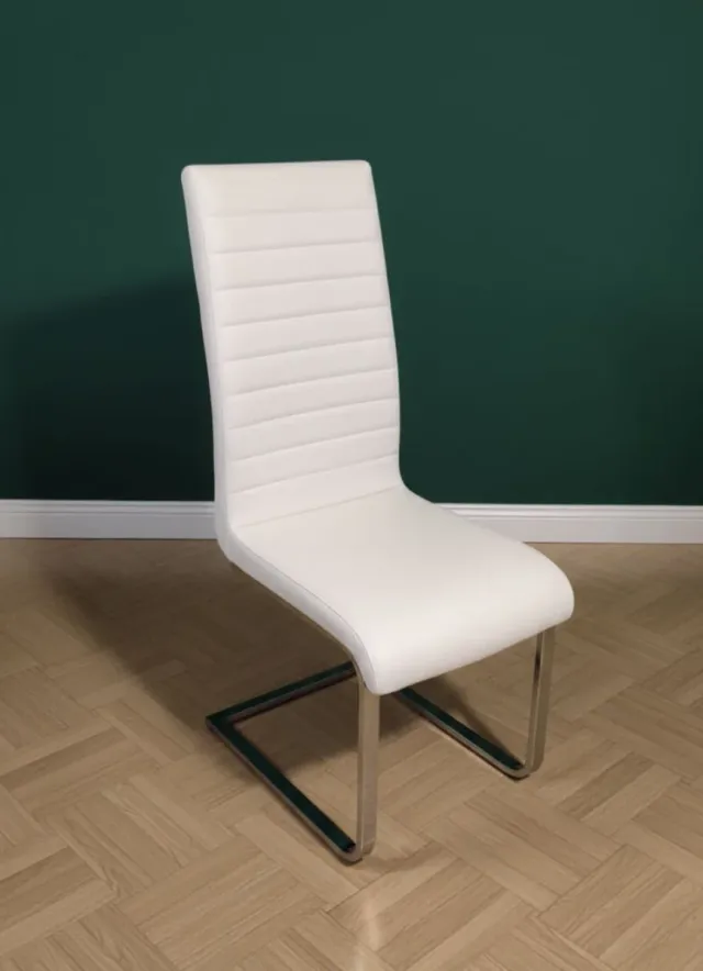 Juego 6 Sillas Comedor Ecopiel Blanca