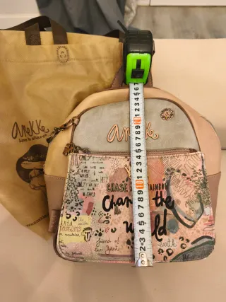 Mochila Anekke Beige y Multicolor