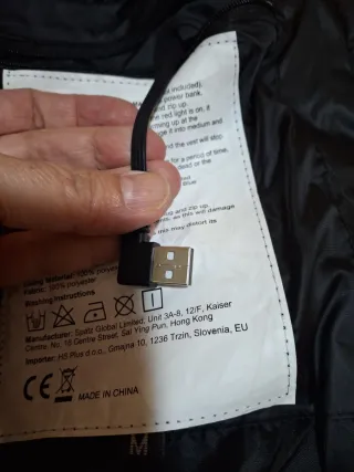 Chaleco Térmico Negro Talla M