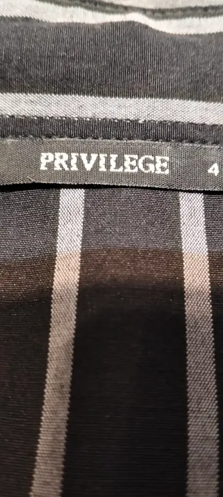 Camisa PRIVILEGE rayas negro/gris talla XS