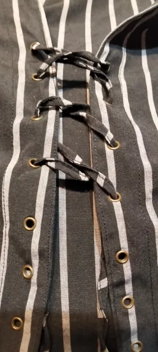 Camisa PRIVILEGE rayas negro/gris talla XS