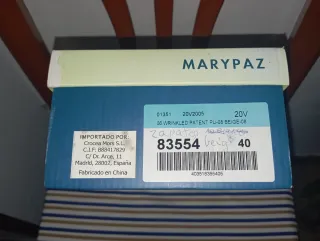 Zapatos MARYPAZ Talla 40 Beige Tacón Slingback