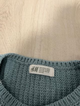 Jersey H&M azul manga abullonada