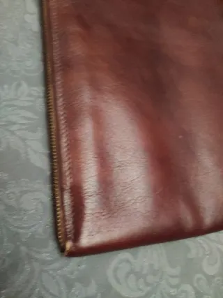 Borsa documenti vintage marrone Lamprom