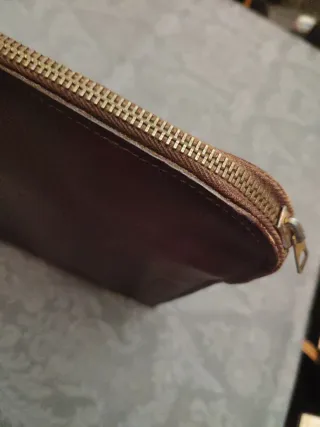 Borsa documenti vintage marrone Lamprom