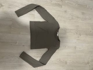 Pull&Bear Top Manga Larga Verde Oliva XS