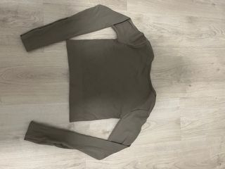 Pull&Bear Top Manga Larga Verde Oliva XS