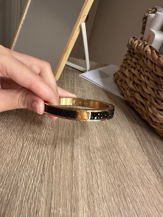 Pulsera Swarovski original rígida dorada con crist