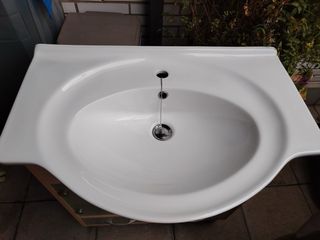Mueble de baño madera y cristal