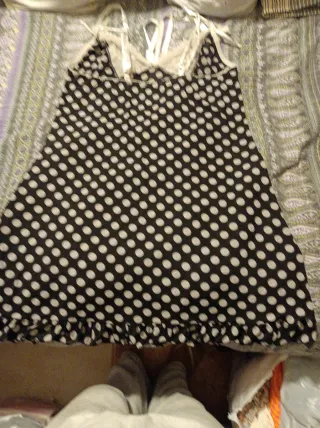 Camisón lunares tirantes encaje