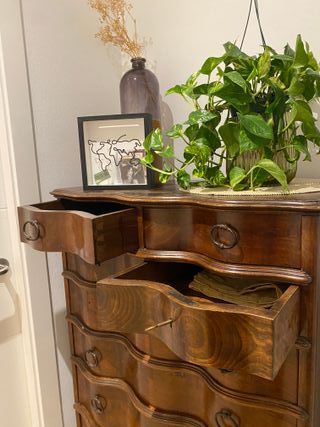 Cómoda vintage madera maciza