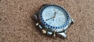 Reloj Lotus Cronógrafo Esfera Blanca y Azul