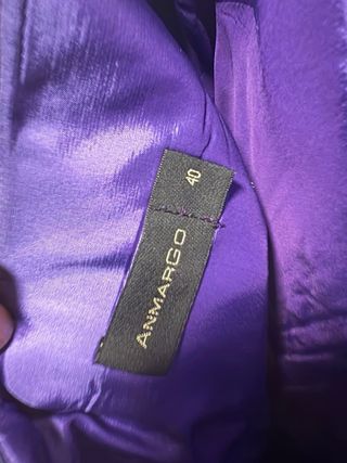 Vestido morado y azul