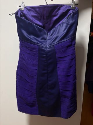 Vestido morado y azul