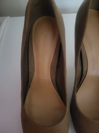 Zapatos de tacón beige/marrón