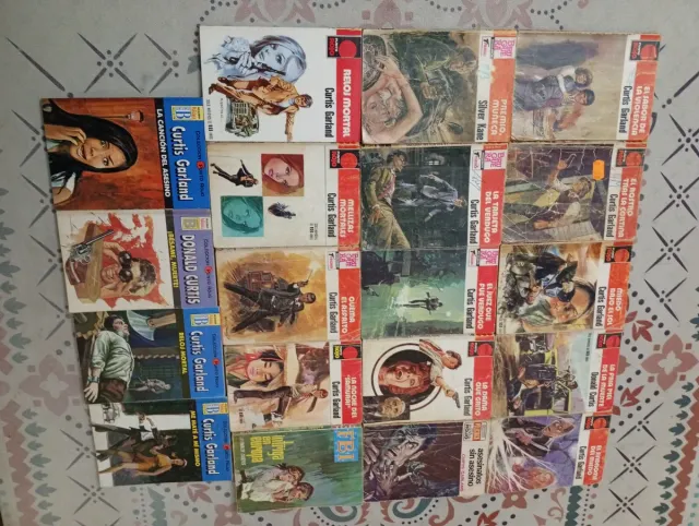 Lote de 19 novelas antiguas bolsilibros punto rojo