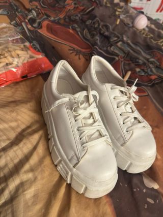 Zapatos plataforma blanco T.37